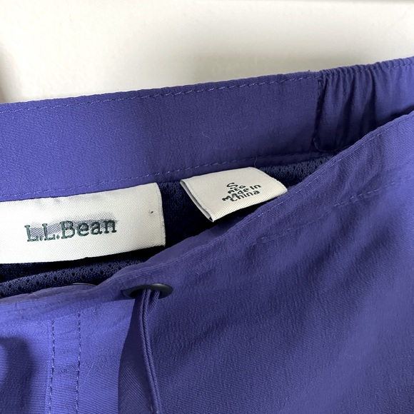 L.L. Bean Purple supplex Nylon Shorts women’s Size S - Picture 8 of 9